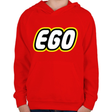 PRINTFASHION Ego - Gyerek kapucnis pulóver - Piros gyerek pulóver, kardigán