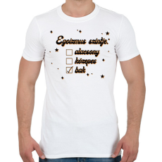 PRINTFASHION Egoizmus szintje - Férfi póló - Fehér