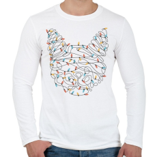 PRINTFASHION Égősor cica - Férfi hosszú ujjú póló - Fehér