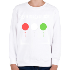 PRINTFASHION Egy a magyar sziv - Gyerek pulóver - Fehér gyerek pulóver, kardigán