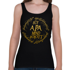 PRINTFASHION Egy apa mind fölött - Női atléta - Fekete női trikó