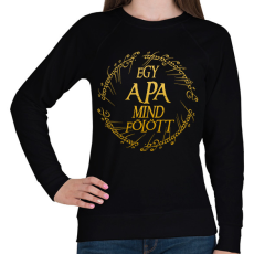PRINTFASHION Egy apa mind fölött - Női pulóver - Fekete