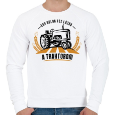 PRINTFASHION Egy dolog hoz lázba - Férfi pulóver - Fehér férfi pulóver, kardigán