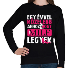 PRINTFASHION Egy évvel közelebb - Női pulóver - Fekete