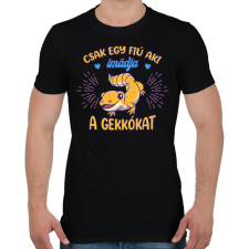 PRINTFASHION Egy fiú - Gekkó - Férfi póló - Fekete férfi póló
