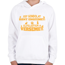 PRINTFASHION Egy gondolat - Gyerek kapucnis pulóver - Fehér gyerek pulóver, kardigán