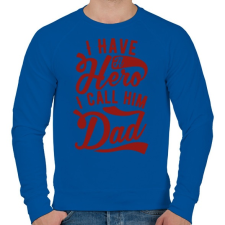 PRINTFASHION Egy hős - Férfi pulóver - Királykék férfi pulóver, kardigán