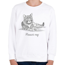 PRINTFASHION Egy hosszú nap - Gyerek pulóver - Fehér gyerek pulóver, kardigán