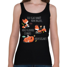 PRINTFASHION Egy igazi barát - Női atléta - Fekete női trikó