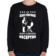 PRINTFASHION Egy igazi férfinak - Gyerek pulóver - Fekete