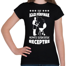 PRINTFASHION Egy igazi férfinak - Női póló - Fekete női póló