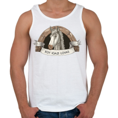 PRINTFASHION Egy igazi lovas - Férfi atléta - Fehér