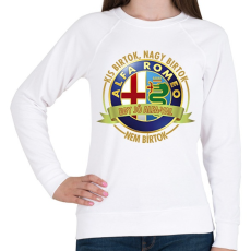 PRINTFASHION Egy jó ALFA-val nem bírtok - Női pulóver - Fehér