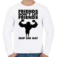 PRINTFASHION Egy jó barát sosem hagyja! - Férfi pulóver - Fehér