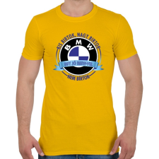 PRINTFASHION Egy jó BMW-vel nem bírtok - Férfi póló - Sárga férfi póló