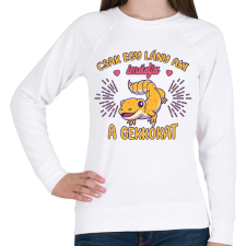 PRINTFASHION Egy lány - Gekkó - Női pulóver - Fehér női pulóver, kardigán
