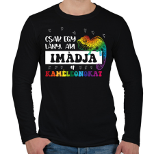 PRINTFASHION Egy lány - Kaméleon - Férfi hosszú ujjú póló - Fekete férfi póló