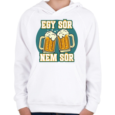 PRINTFASHION Egy sör nem sör - Gyerek kapucnis pulóver - Fehér gyerek pulóver, kardigán
