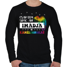 PRINTFASHION Egy srác - Kaméleon - Férfi hosszú ujjú póló - Fekete férfi póló