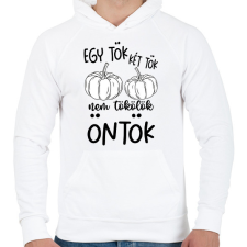 PRINTFASHION Egy tök két tök - Férfi kapucnis pulóver - Fehér férfi pulóver, kardigán