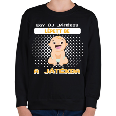 PRINTFASHION Egy új játékos - Gyerek pulóver - Fekete