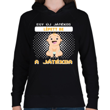 PRINTFASHION Egy új játékos - Női kapucnis pulóver - Fekete női pulóver, kardigán