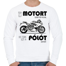 PRINTFASHION Egy új motort szerettem volna - Férfi pulóver - Fehér férfi pulóver, kardigán