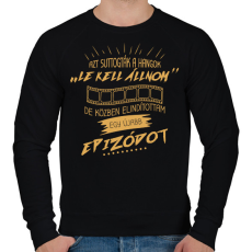 PRINTFASHION Egy újabb epizód - Férfi pulóver - Fekete