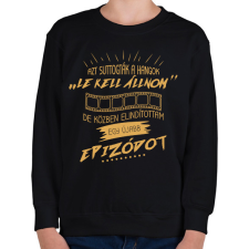 PRINTFASHION Egy újabb epizód - Gyerek pulóver - Fekete gyerek pulóver, kardigán