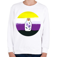 PRINTFASHION Egy üvegnyi virág - Gyerek pulóver - Fehér gyerek pulóver, kardigán