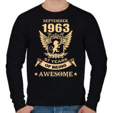 PRINTFASHION Egyedi Awesome szülinapos minta! - Férfi pulóver - Fekete férfi pulóver, kardigán
