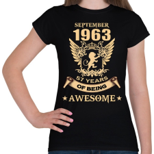 PRINTFASHION Egyedi Awesome szülinapos minta! - Női póló - Fekete női póló