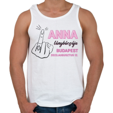 PRINTFASHION Egyedi név lámybúcsúja - fekete - Férfi atléta - Fehér