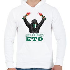 PRINTFASHION Egyedi szurkoló minta #11 - Férfi kapucnis pulóver - Fehér férfi pulóver, kardigán