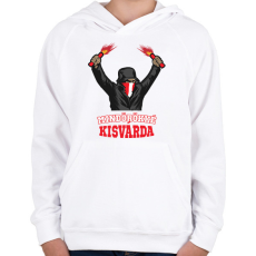 PRINTFASHION Egyedi szurkolói minta #12 - Gyerek kapucnis pulóver - Fehér