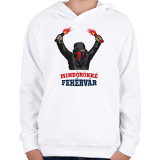 PRINTFASHION Egyedi szurkolói minta #6 - Gyerek kapucnis pulóver - Fehér