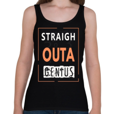 PRINTFASHION egyenesen zseni - Női atléta - Fekete női trikó