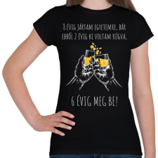 PRINTFASHION egyetemi evek - Női póló - Fekete női póló