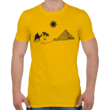 PRINTFASHION Egyiptom  - Férfi póló - Sárga férfi póló