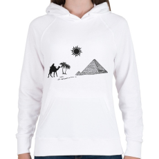 PRINTFASHION Egyiptom  - Női kapucnis pulóver - Fehér