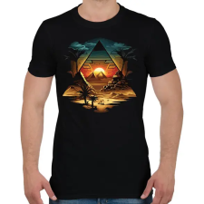 PRINTFASHION Egyiptomi - Férfi póló - Fekete férfi póló