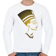 PRINTFASHION Egyiptomi női fej - Férfi pulóver - Fehér férfi pulóver, kardigán