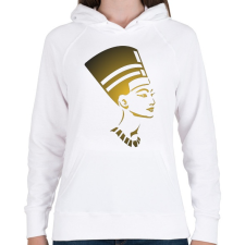 PRINTFASHION Egyiptomi női fej - Női kapucnis pulóver - Fehér női pulóver, kardigán