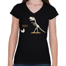 PRINTFASHION Egykor még én is kemény voltam! - Női V-nyakú póló - Fekete