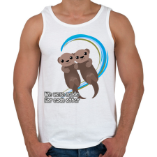 PRINTFASHION Egymásnak lettünk teremtve - vidra - Férfi atléta - Fehér atléta, trikó