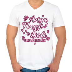 PRINTFASHION Egyre jobb vagyok - Férfi V-nyakú póló - Fehér