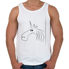 PRINTFASHION Egyszarvú - Férfi atléta - Fehér