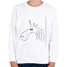 PRINTFASHION Egyszarvú - Gyerek pulóver - Fehér gyerek pulóver, kardigán