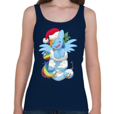 PRINTFASHION Egyszarvú karácsony - Női atléta - Sötétkék