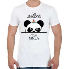 PRINTFASHION Egyszarvú ninja - Férfi póló - Fehér